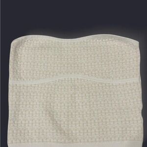 Express Cream Strapless Textured Tube Top